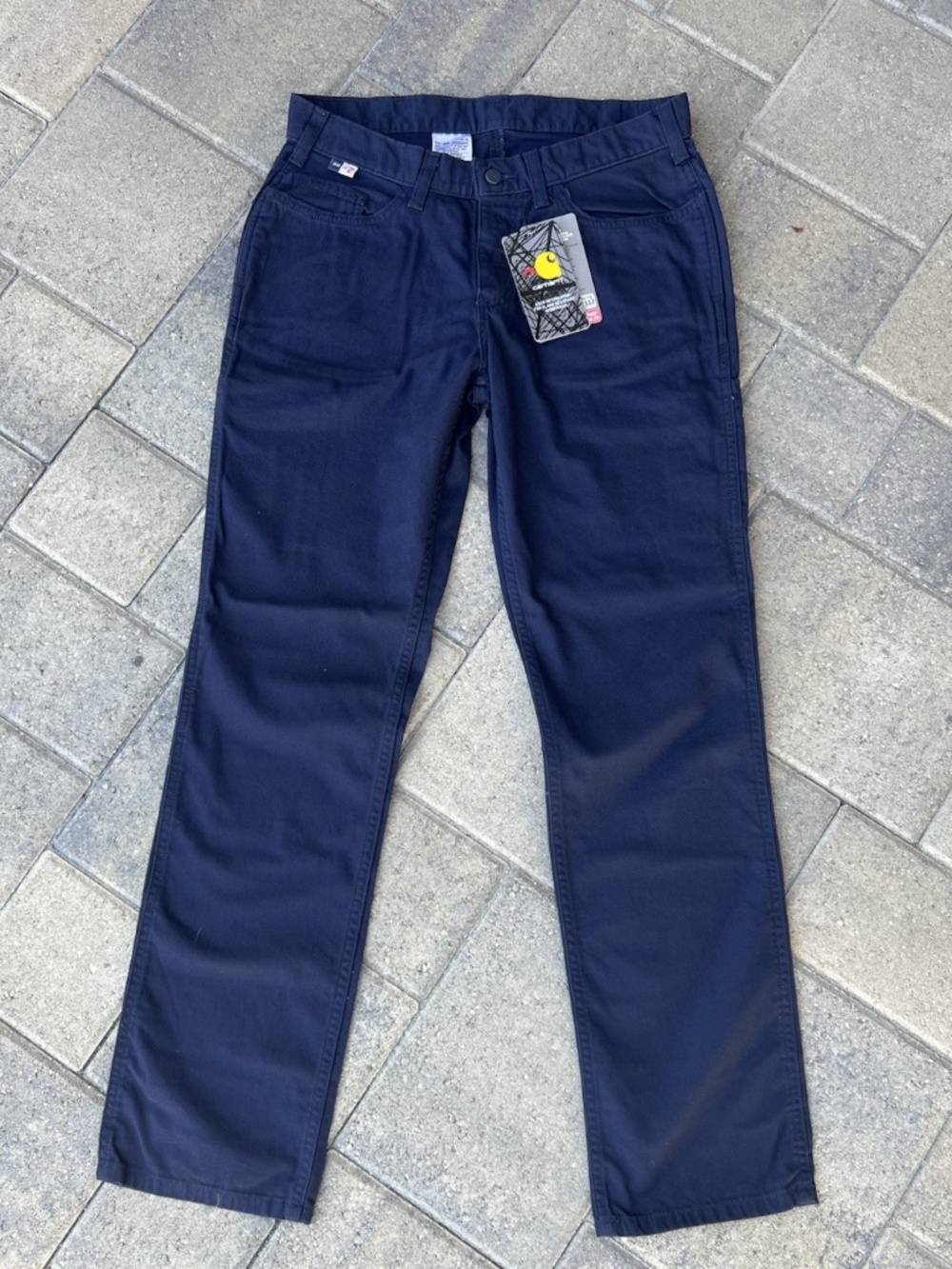 Carhartt Women's Canvas Flame Resistant Work Pants 10 Regular Fit Dark Blue $125